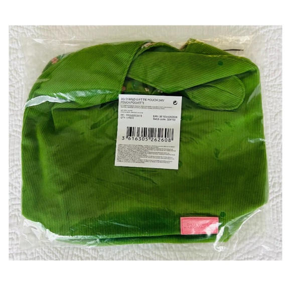 MARC JACOBS Daisy Wild Reversible Green/Pink Corduroy Tie Bag - 11 x 8 x… - Picture 5 of 6